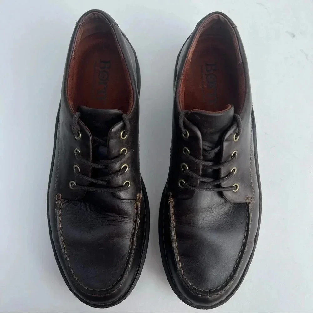 COPY - Born Brown Leather Lace Up Comfort Oxford Shoes Size 11
